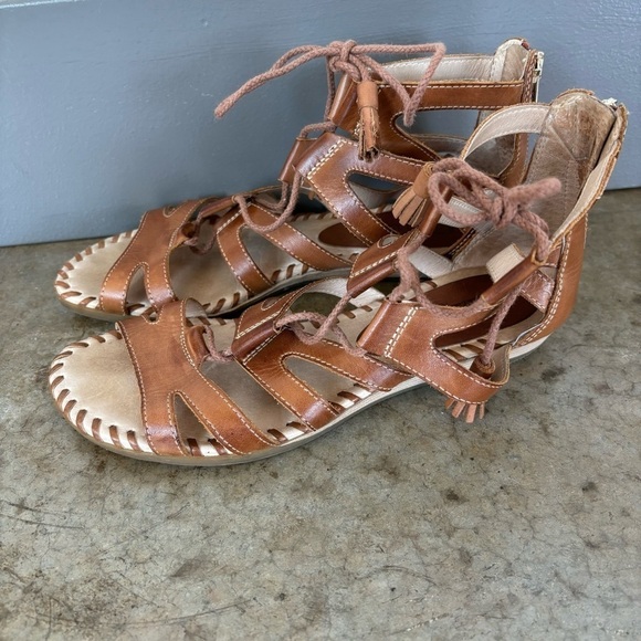 Pikolinos Leather Gladiator Sandals Size 37/6.5 - Picture 4 of 9